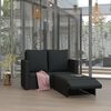vidaXL Set Divani da Giardino 2 pz con Cuscini in Polyrattan Nero