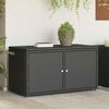 vidaXL Armadietto Portaoggetti Giardino Nero 110x55x60,5cm Polyrattan