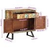 vidaXL Cassettiera Multicolore 70x35x70 cm Legno Massello di Recupero