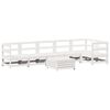 vidaXL Set Divani da Giardino 7 pz Bianco in Legno Massello di Pino