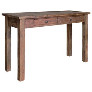 vidaXL Tavolo Consolle in Legno Massello di Mogano 123x42x75 cm