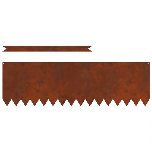 vidaXL Bordura per Prato 50 pcs Marrone 100 x 0.05 x 20 cm