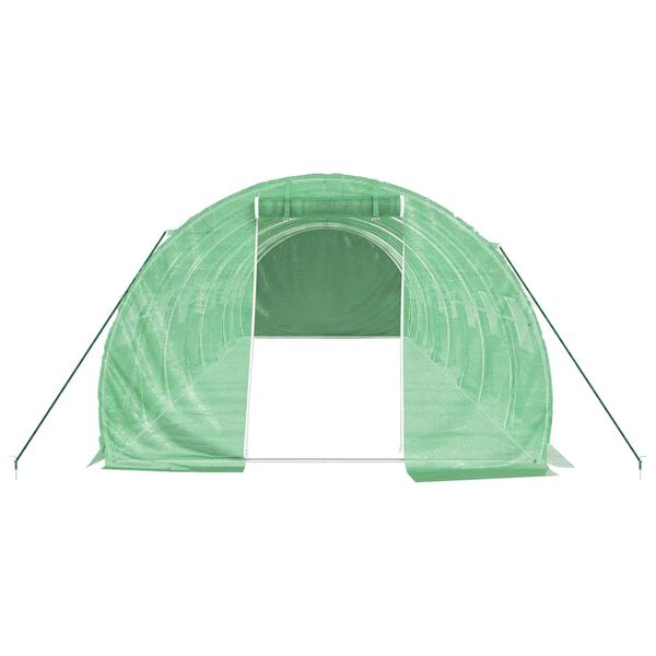 vidaXL Serra con Telaio in Acciaio Verde 24 m² 8x3x2 m