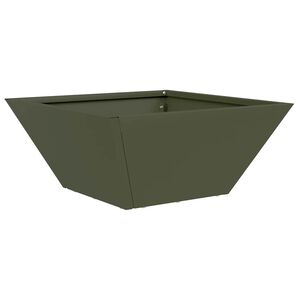 vidaXL Vaso da giardino Verde oliva 35 x 35 x 15 cm