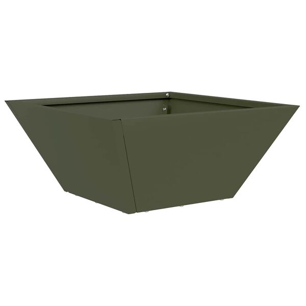 vidaXL Vaso da giardino Verde oliva 35 x 35 x 15 cm