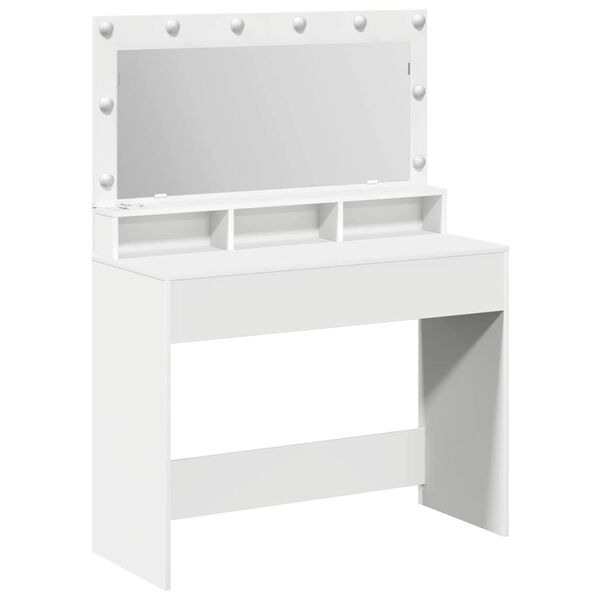 vidaXL Tavolo da Trucco Bianco 100 x 41 x 135 cm Legno multistrato