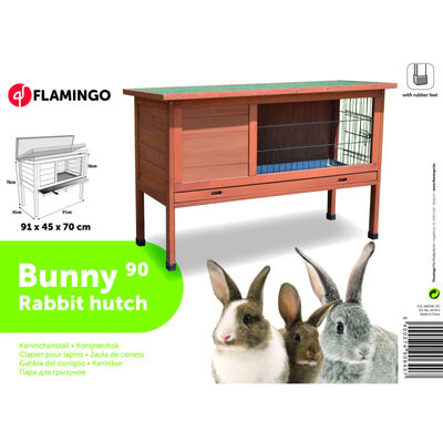 FLAMINGO Conigliera Bunny 90 91x45x70 cm Marrone
