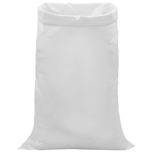 vidaXL Sacchi Intrecciati 100 pz Bianco 80 x 125 cm PP