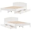 vidaXL Letto senza Materasso Bianco 160x200 cm Legno Massello di Pino