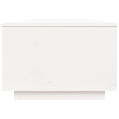 vidaXL Tavolino da Salotto Bianco 80x50x35,5 cm Legno Massello di Pino
