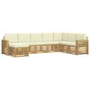 vidaXL Set di divani da esterno 8 pcs Bianco e Crema