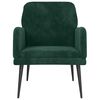 vidaXL Poltrona Verde Scuro 62x79x79 cm Velluto