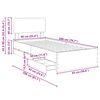 vidaXL Struttura del letto con testiera Quercia Affumicata 90 x 190 cm