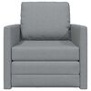vidaXL Divano Letto da Terra 2 in 1 Grigio Chiaro 112x174x55cm Tessuto
