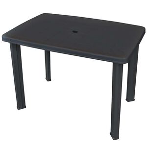 vidaXL Tavolo da Giardino Antracite 101x68x72 cm in Plastica