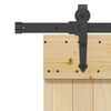 vidaXL Porta Scorrevole con Set Hardware 85x210 cm Legno Massello Pino