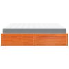 vidaXL Letto con Materasso Marrone Cera 200x200cm Legno Massello Pino