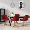 vidaXL Sedie da Pranzo Girevoli 4 pz Rosso Vino in Velluto