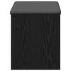 vidaXL Panca per ingresso con cuscino Rovere Nero 63 x 38 x 45 cm