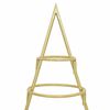 vidaXL Albero di Natale in metallo con supporto Oro 90 cm