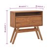 vidaXL Tavolo Consolle 80x30x80 cm in Legno Massello di Teak