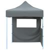 vidaXL Gazebo Professionale Pieghevole 2 Pareti 2x2m Acciaio Antracite