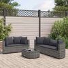 vidaXL Set Divano da Giardino 6 pz con Cuscini Grigio in Polyrattan