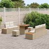 vidaXL Set Divano da Giardino 8 pcs Beige polyrattan