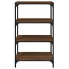 vidaXL Libreria rovere marrone 60x33x100cm Legno Multistrato e Acciaio