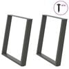 vidaXL Gambe per tavolo da pranzo a forma di U 2 pz Antracite 80x(72-73) cm Acciaio