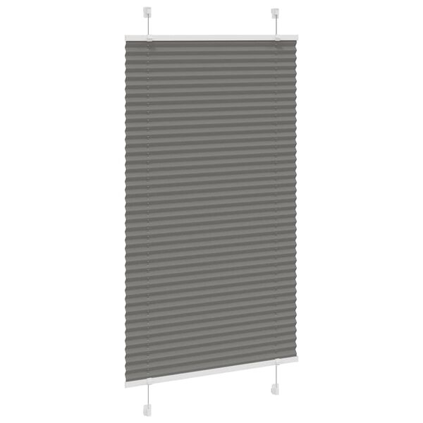 vidaXL Tenda Plissettata Antracite 70x100 cm Larghezza Tessuto 69,4 cm