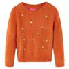 Maglione per Bambini Lavorato a Mano Arancione Bruciato 128