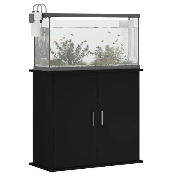 vidaXL Supporto per Acquario 81x36x73 cm in Legno Multistrato Nero