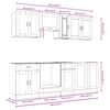 vidaXL Set Mobili da Cucina 8 pz Porto Rovere Sonoma in Truciolato