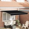vidaXL Tenda Retrattile Nero 300 x 250 cm Alluminio e Tessuto