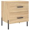 vidaXL Comodini 2 pz Rovere Sonoma 40x35x47,5 cm in Legno Multistrato