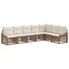 vidaXL Set Divano da Giardino 7 pcs Beige polyrattan