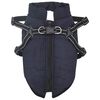 vidaXL Cappotto per Cani Blu navy L36 Pile e Poliestere