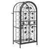 vidaXL Portavini da 33 Bottiglie Nero 45x36x100cm in Ferro Battuto