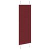 vidaXL Tenda Plissettata Rosso Bordeaux 45x100 cm Larghezza Tessuto