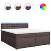 vidaXL Giroletto a Molle con Materasso Marrone Scuro 180x200cm Tessuto