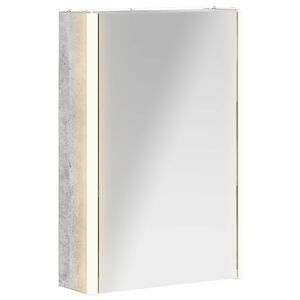 vidaXL Mobiletto per specchio da bagno Grigio cemento