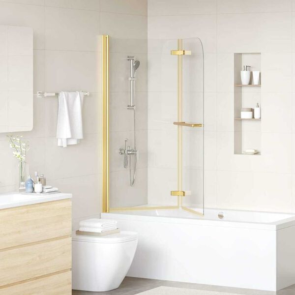 vidaXL Box Doccia Pieghevole a Libro 2 Pannelli in ESG 120x140 cm