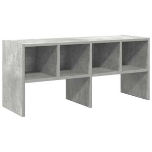 vidaXL Scarpiera Impilabile Grigio Cemento 89,5x30x40 cm