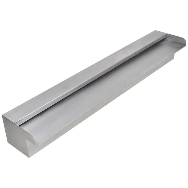 vidaXL Fontana a Cascata per Giardino Rettangolare Acciaio Inox 60 cm