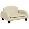 vidaXL Divano per Bambini Crema 50x40x30 cm in Similpelle