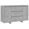 vidaXL Credenza con 3 Cassetti Grigio Cemento 120x41x75 cm Truciolato