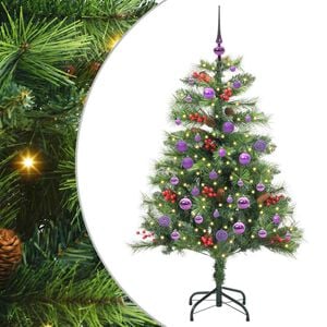 vidaXL Albero di Natale artificiale 150 LED Bianco caldo PVC e Metallo