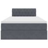 vidaXL Letto con Contenitore Grigio scuro 120 x 190 cm Velluto