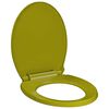 vidaXL Tavoletta WC a Chiusura Ammortizzata Verde Ovale